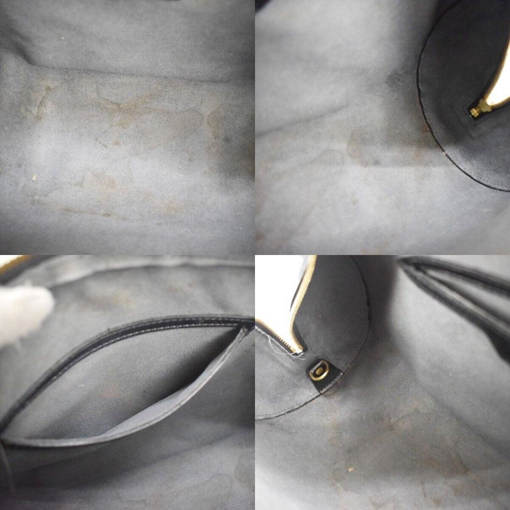 Vintage LOUIS VUITTON Soufflot Hand Bag Epi Leather Black Gold France - Picture 10 of 10